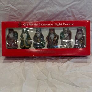 Old World Christmas Light Covers - Festive Multicolor Set of 6
